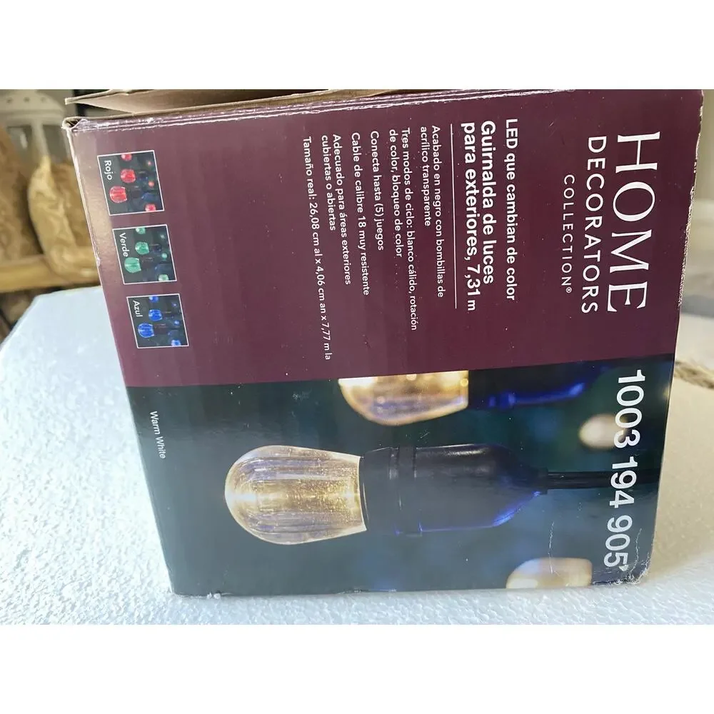 Home Decorators Collection 24 ft. Color Changing LED String Light set.New - Picture 7 of 9